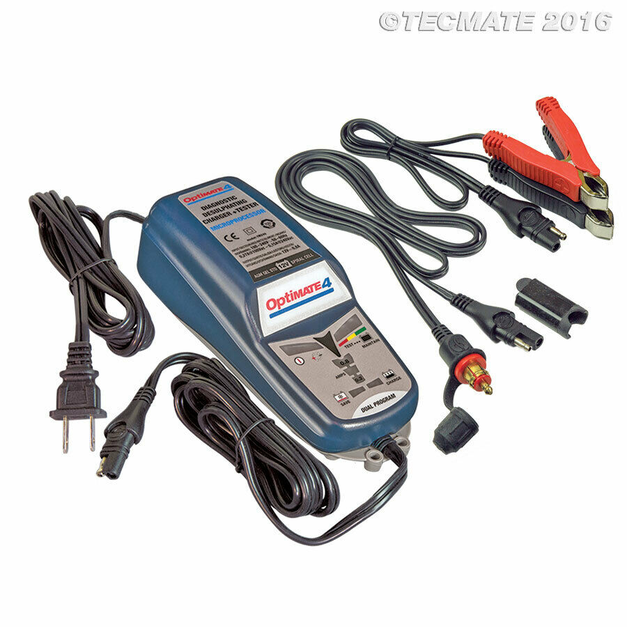 TecMate OptiMate 4 Dual Program Battery Charger for BMW CAN-bus